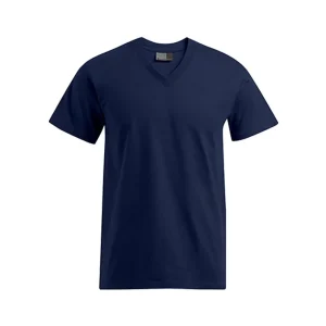 Heren V-Hals T-shirt Bedrukken – 180g Premium Katoen - Navy