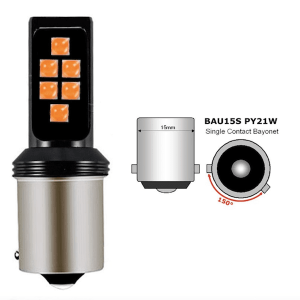 BAU15S PY21W CREE LED amber/oranje